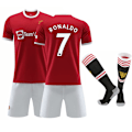 Miniatyrbillede 1 af 2: 2122 New Red Devils Home No. 7 C Ronaldo fodboldtrøje voksen jakkesæt skjorte løst sportstøj, L str.