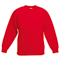 Miniatyrbild 1 av 2: Fruit Of The Loom Kids Unisex Klassisk 80/20 Set-In Sweatshirt ( Red 3-4