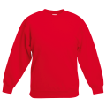 Miniatyrbilde 1 av 2: Fruit Of The Loom Kids Unisex Classic 80/20 Set-In Sweatshirt ( Red 7-8