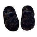 Miniatyrbillede 1 af 2: Pigemode Flade Hjem Sko Open Toe Fuzzy Slippers Soveværelse Svart 30