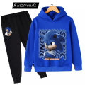 Miniatyrbilde 3 av 11: Barn Tenåringer Sonic The Hedgehog Hoodie Pullover Joggedress white 13-14 years old/160cm