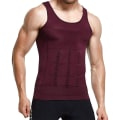 Miniatyrbilde 1 av 2: Slankevest for menn Bodybuilding Compression Vest for menn Red XL