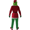 Miniatyrbilde 3 av 5: 6PC Grønn Pels Monster Grinch Cos Suit Topper Bukser Sokkhanske