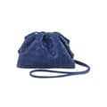 Pu vävd väska Satchel Cloud Mini läder clutchväsk 0 navy blue
