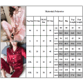 Pikkukuva 2 / 7: Långärmade toppbyxor för kvinnor Nattkläder Set Pink XL