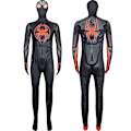 Pikkukuva 4 / 4: Lapset Aikuiset Miles Morales Spider Man Cosplay -asujuhlahaalari Spider-man: Across the Spider-verse-fancy mekko Jumpsuit (Mesh eye mask) 110