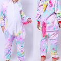 Pikkukuva 1 / 5: Lasten Onesie Flanellipyjamat Sarjakuva eläinhahmon puku hupulla Talven kotiasu Star Pegasus