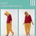 Miniatyrbilde 3 av 3: Snug Fit Unisex Voksen Onesie Pyjamas Flanell Cosplay Animal One Piece Halloween Costume Nattøy Hjemmetøy Q Pooh 105cm
