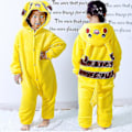 Pikkukuva 1 / 5: Lasten Onesie Flanellipyjamat Sarjakuva eläinhahmon puku hupulla Talven kotiasu Pikachu