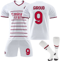 Miniatyrbild 1 av 2: Ac Milan Away Barn Herr Fotbollströja Träningströja Kostym 22/23 GIROUD 9 Kids 28(150-160CM)
