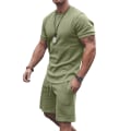 Pikkukuva 6 / 7: Miesten Crew Neck Tops Set Fitness T-paita verryttelypuku White 3XL