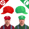 Pikkukuva 3 / 5: Super Mario Bros Mario ja Luigi Hattar Kepsar Mustascher Handskar Knappar Cosplay Kostym