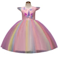 Miniatyrbilde 1 av 3: Kids Unicorn kjoler Prinsesse kjole til jenter kjole Unicorn pink 120cm