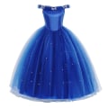 Miniatyrbillede 1 af 4: Askepot Kjole Nederdel Halloween Cosplay Kostume Børn Piger Festkjole Lang kjole Ornamenter only Dress 120cm