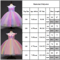 Miniatyrbilde 3 av 3: Kids Unicorn kjoler Prinsesse kjole til jenter kjole Unicorn yellow 110cm