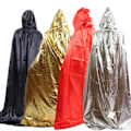 Miniatyrbillede 2 af 2: Unisex hættekappe Roll Cape Play Familiekostumer Hel længde kappe Halloween Jul Ydertøj (guld)