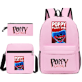 Pikkukuva 1 / 5: Poppy Play Time High School Reppu Pink F4 Three piece set