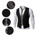 Miniatyrbillede 2 af 9: Fake Two Pieces Chaleco Double black 3XL