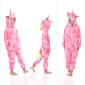 Pikkukuva 1 / 5: Lasten Onesie Flanellipyjamat Sarjakuva eläinhahmon puku hupulla Talven kotiasu Eyes Closed Powder Pegasus
