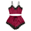Pikkukuva 2 / 4: Naisten seksikkäät henkselit seksikäs puku halkaistut henkselit pyjamat Wine red L
