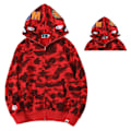 Miniatyrbilde 1 av 3: Hettegenser for menn Camo Løs Glidelås Shark Head Wgm Jacket Sweatershirt #1 4XL