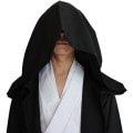 Miniatyrbilde 3 av 3: Voksen Halloween Kostyme Hettegensere Robe Cosplay Capes Hettegenser svart black XXL