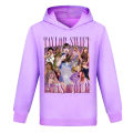 Miniatyrbillede 1 af 3: Taylor Swift Børn Pige Langærmet Hætte Sweatshirt Pullover Toppe Jumper Hættetrøje Lilla 0 Purple 130cm