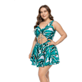 Miniatyrbillede 4 af 4: Two Piece Plus Size Tankini badetøj til kvinder flydende badning Green