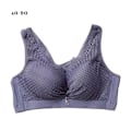 Miniatyrbillede 1 af 5: Trådløs BH Damer Åndbar Push Up Bralette Girl Lace Mesh blue 40/90