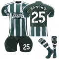 Miniatyrbilde 1 av 2: 2024 Manchester United bortefotballskjorte for barn nr 25 SANCHO 12-13 Years