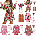 Miniatyrbillede 2 af 3: 1970'er og 1980'er kostume til hippie kostume til kvinder disco kostume pink L