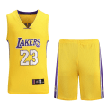 Miniatyrbilde 1 av 2: #23 Lebron James Basketball Jersey Set Lakers Uniform for Kids Yellow XL