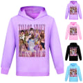 Miniatyrbillede 2 af 3: Taylor Swift Børn Pige Langærmet Hætte Sweatshirt Pullover Toppe Jumper Hættetrøje Lilla 0 Purple 150cm