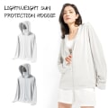 Miniatyrbilde 11 av 11: Lette solbeskyttelsesklær Langermet hettegenser i issilke Men - Gray 4XL