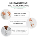 Pikkukuva 8 / 11: Kevyt aurinkosuojavaatteet Pitkähihainen jääsilkkihuppari Men - White XL