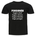 Miniatyrbild 1 av 2: T-hirt - Penionär, Inga pengar  S black s