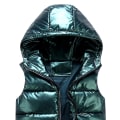 Miniatyrbild 2 av 2: Sliktaa Unisex Shiny Waterproof Sleeveless Jacket Lightweight Puffer Vest Green XL