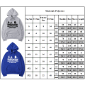 Miniatyrbilde 3 av 3: Stranger Things Printed Hettegensere Svart Belte Sweatshirts Dame Blue 4XL
