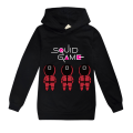 Miniatyrbilde 2 av 3: Kids Squid Game Casual Langermet hetteoverdeler Kostyme Cosplay marineblå 120cm black 160cm