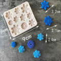 Miniatyrbild 5 av 5: Jul-silikonform för marsipan, snöflinga, tårtdekoration C