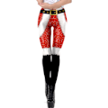Miniatyrbild 2 av 4: Dam Jultomte Ren 3D-tryck Leggings Byxor Julstrumpbyxor E