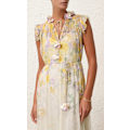Miniatyrbillede 5 af 5: HARMONY FLUTTER KJOLE Yellow XL