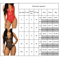 Miniatyrbild 5 av 5: Sexiga underkläder för kvinnor spets mesh bodysuit nattkläder red M