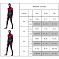 Miniatyrbild 4 av 4: Miles Morales Spiderman Halloween Kostym Barn Pojk Vuxen In i Spider-Versum Cosplay Klänning Jumpsuit 170cm