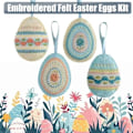 Miniatyrbild 2 av 2: NYTT DIY Broderat Filt Påskägg Kit, Handbroderat Ullfilt Hantverkskit D