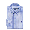 Miniatyrbild 3 av 6: Ralph Lauren Herrskjorta Långärmad Knappuppslagen Strand Casual Broderad Klänningsskjorta Stor Storlek Herr Casual Skjortor Knappnedslagen Blus T-shirt Topp Blue XL