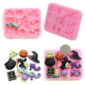 Pikkukuva 4 / 4: Halloween Noita Silikonimuotti Suklaa Fondant Kakun Koristelu