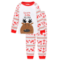Miniatyrbild 2 av 3: Pyjamas för småbarn, pojkar och flickor, jultomte, nattkläder, T-shirt och byxor, set B 110cm
