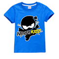 Pikkukuva 1 / 3: Ninja Kidz Poikien T-paita Sarjakuva Topit Lasten T-paita Pojat Tytöt Lasten Vaatteet Kesä Lyhythihainen Dark Blue 130cm