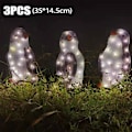 Miniatyrbild 2 av 5: Jul Pingvin LED Ljusdekoration Inomhus Utomhus Figur Acrylic L 3pcs